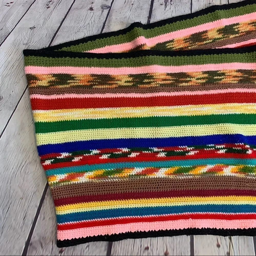 Handmade lap afghan 27 inches by 76 inches